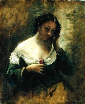 The Girl With The Rose c.1865