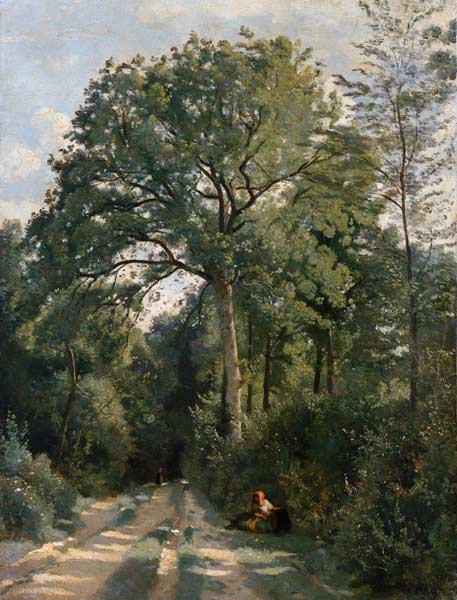 Waldeingang bei Ville d'Avray. von Jean-Baptiste Camille Corot