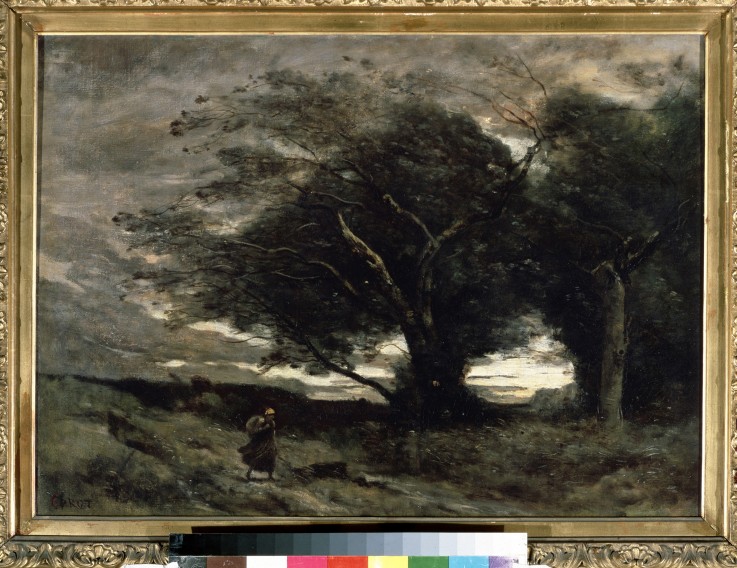 Windstoss von Jean-Baptiste Camille Corot