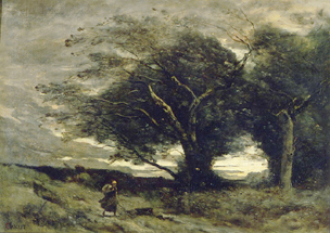 Ein Windstoss von Jean-Baptiste Camille Corot