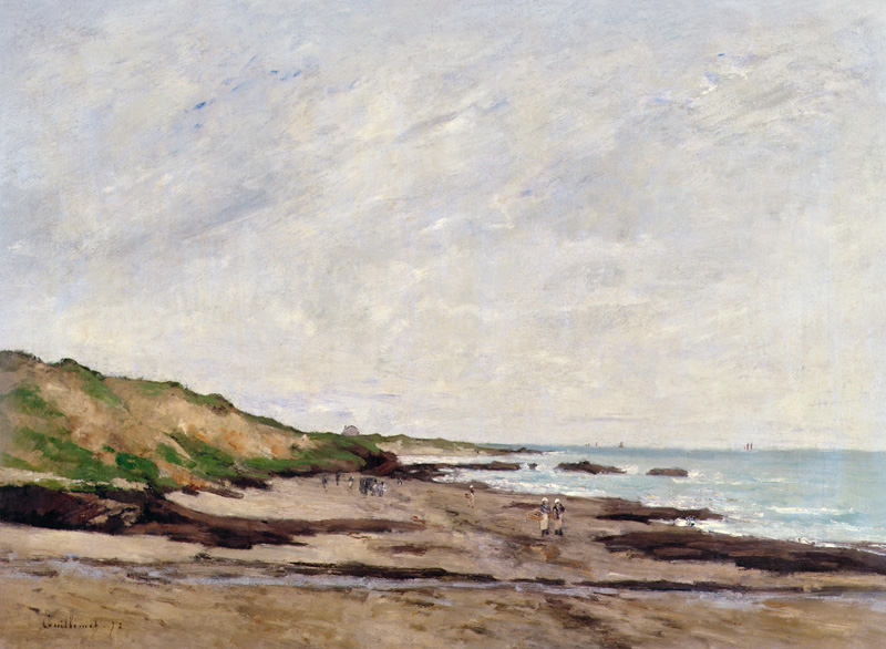 A Coastal View with Figures on a Shore von Jean Baptiste-Antoine Guillemet