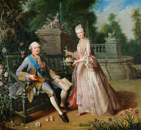 Louis-Jean-Marie de Bourbon, Duke of Penthievre (1725-93) with his daughter Louise-Adelaide