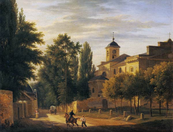 View of the Church of Ville d'Avray in c.1820 von Jean Baptiste Gabriel Langlace