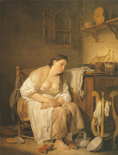 Die italienische Faulenzerin von Jean Baptiste Greuze