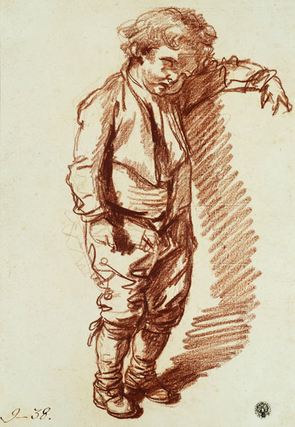 Ein kleiner Junge, stehend. von Jean Baptiste Greuze