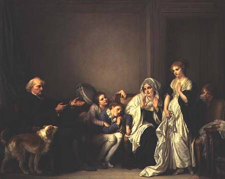 A Visit to the Priest von Jean Baptiste Greuze