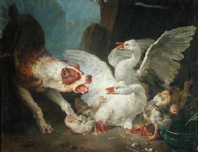A Dog Attacking Geese 1769
