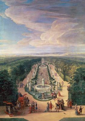 Perspective View of the Grove from the Galerie des Antiques at Versailles 1688