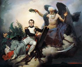 "Napoleon I., gekrönt von der Allegorie der Zeit, schreibt den Code Civil 1833