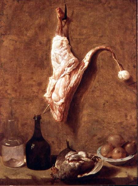 Still Life with a Leg of Veal von Jean Baptiste Oudry
