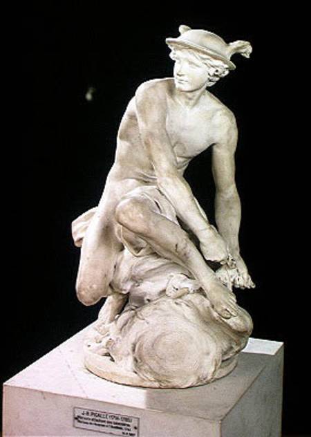 Mercury Attaching his Winged Sandals von Jean-Baptiste Pigalle