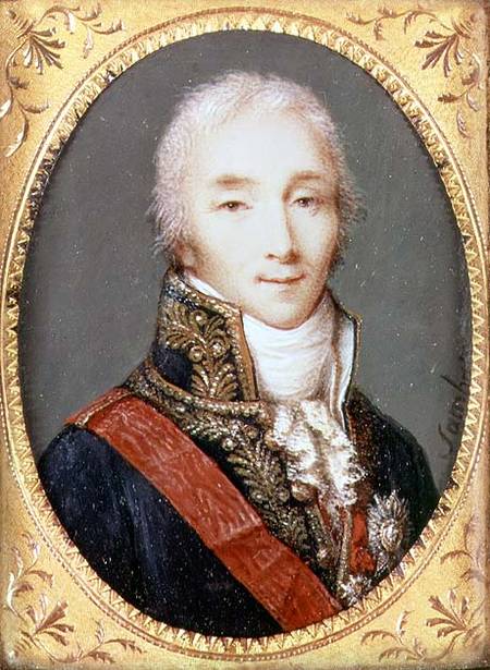 Miniature of Joseph Fouche (1759-1820) Duke of Otranto von Jean Baptiste Sambat