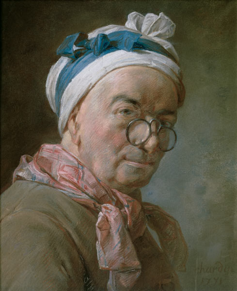 Autoportrait, dit aussi Portrait de Chardin aux besicles von Jean-Baptiste Siméon Chardin