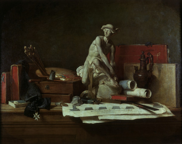Chardin / The Attributes of the Arts von Jean-Baptiste Siméon Chardin