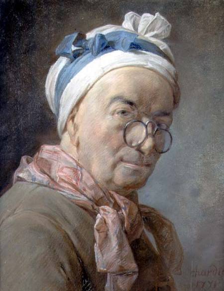 Self Portrait with Spectacles von Jean-Baptiste Siméon Chardin