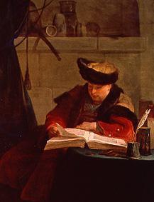 Chemiker in seinem Labor,le souffleur (Portrait des Malers Aved)