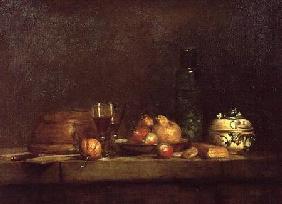 Still Life with a Bottle of Olives 1760
