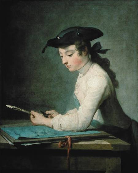 The Young Draughtsman von Jean-Baptiste Siméon Chardin
