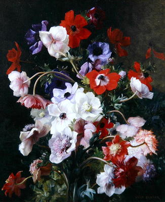 Still Life of Flowers (oil on canvas) von Jean Benner