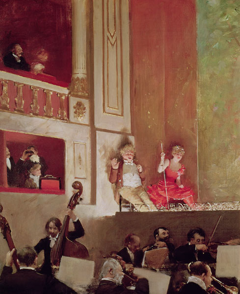 Revue at the Theatre des Varietes, c.1885 (oil on canvas) von Jean Beraud