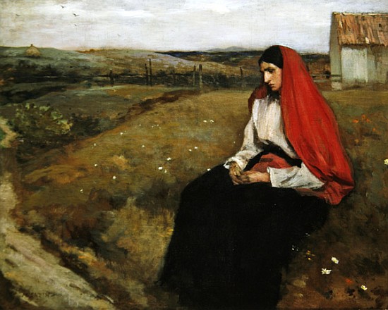 Woman in a landscape von Jean-Charles Cazin