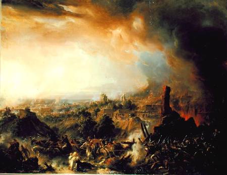 The Burning of Moscow in 1812 von Jean Charles Langlois