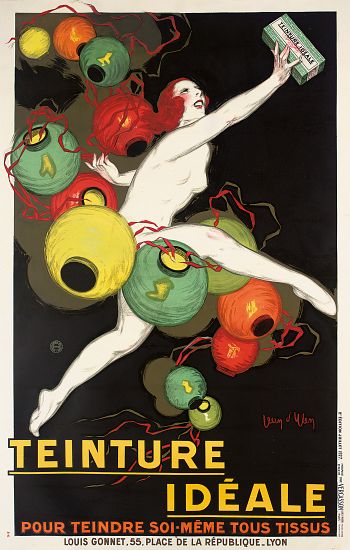 Advertising poster for 'Ideale' fabric dyes von Jean D'Ylen