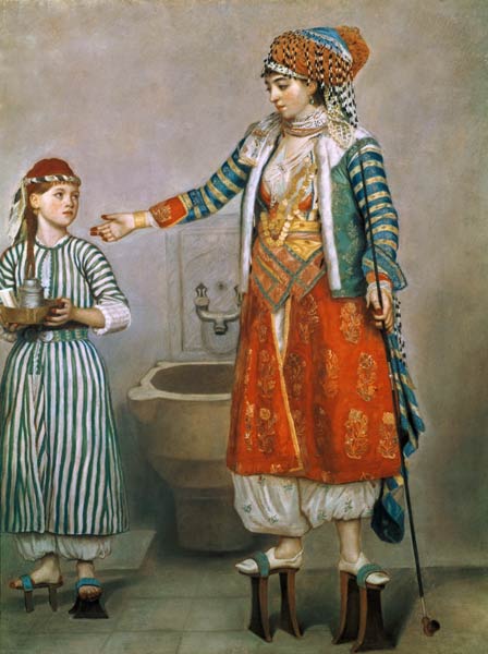 Turkish Woman with her Slave von Jean-Étienne Liotard