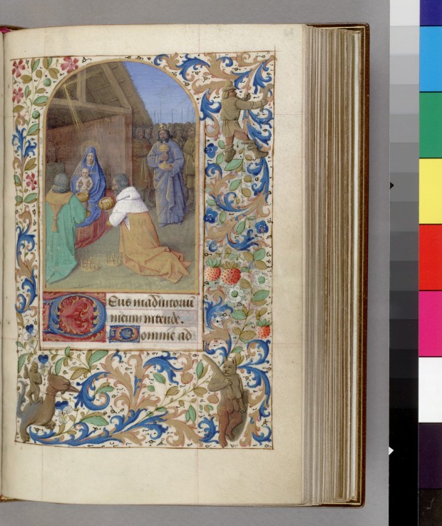 Die Anbetung der Könige (Das Stundenbuch) von Jean Fouquet
