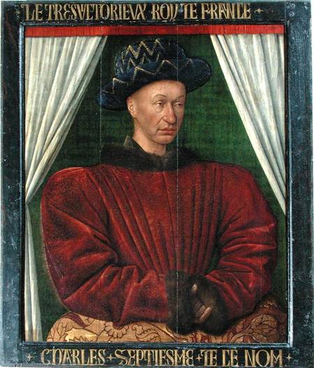 Portrait of Charles VII, King of France von Jean Fouquet