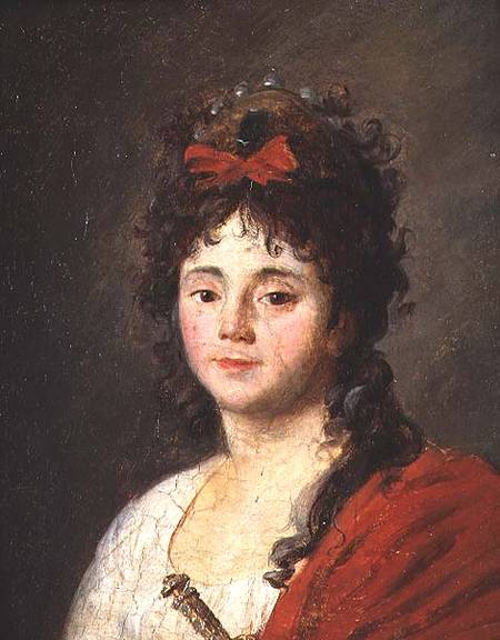 Portrait of Mademoiselle Maillard (1766-1818) as the Goddess of Reason at the Fete de l'Eglise de No von Jean Francois Garneray