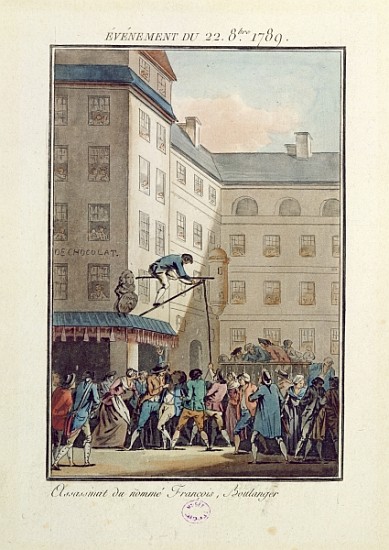 Events of the 22nd of October 1789: Hanging of a man named Francois, a baker von Jean-Francois Janinet