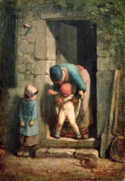 Maternal Care von Jean-François Millet