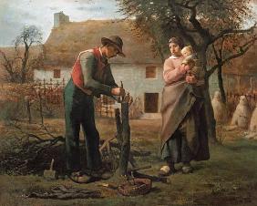 Bauer beim Propfen eines Baumes (Le Greffeur) 1855
