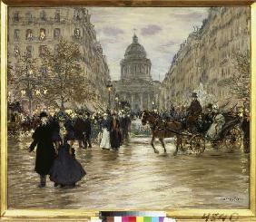 Der Boulevard Saint-Michel in Paris. um 1890