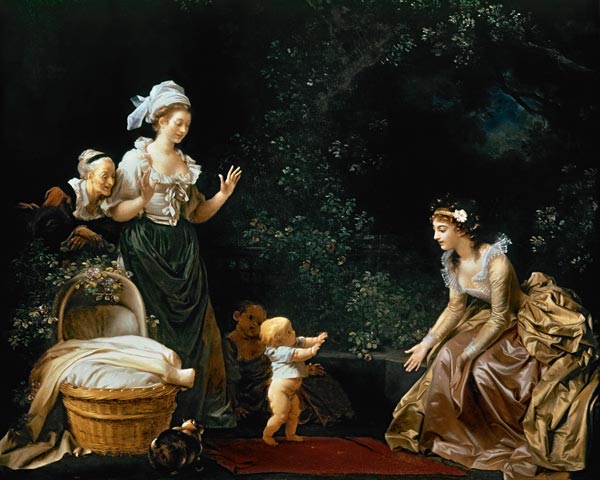Die ersten Schritte (gemalt mit Marguerite Gérard) von Jean Honoré Fragonard