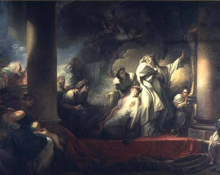 High Priest Coresus Sacrificing Himself to Save Callirhoe von Jean Honoré Fragonard