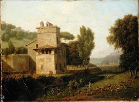 The Casa Cenci in the Borghese Gardens, Rome 1805