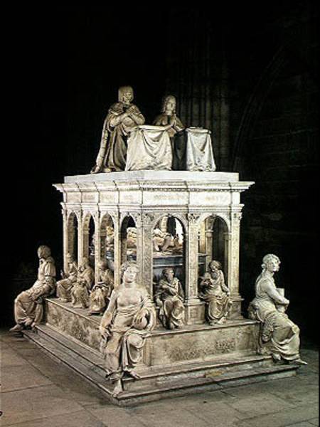 View of the Tomb of Louis XII (1462-1515) and Anne of Brittany (1496-1533) von Jean I & Antoine Juste
