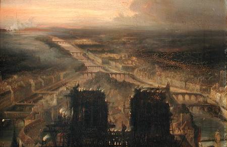 Illumination of Notre Dame to Celebrate the Election of Prince Louis-Napoleon Bonaparte (1808-73) to von Jean-Jacques Champin