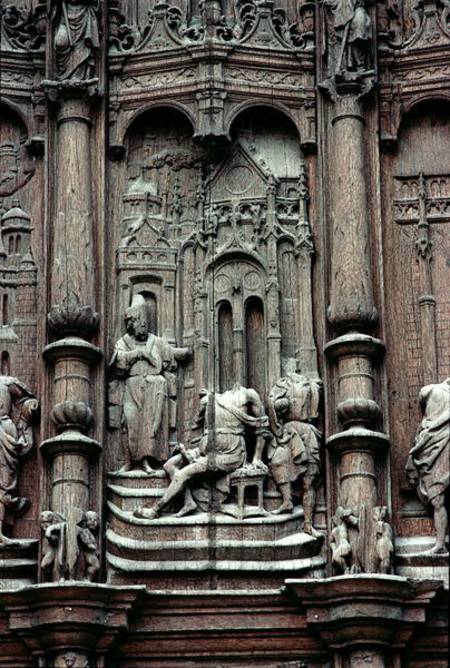 St. Peter healing the Lame Man, detail from the south transept portal von Jean le Pot