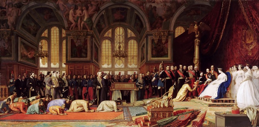 Empfang der siamesischen Botschaft von Kaiser Napoleon III. im Schloss Fontainebleau am 27. Juni 186 von Jean-Léon Gérome