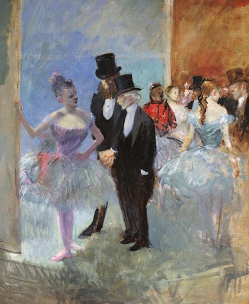 The Wings of the Opera (in the Foyer) von Jean Louis Forain