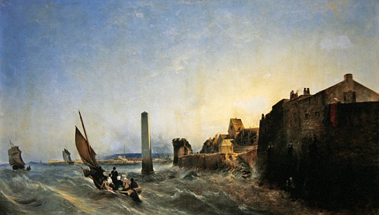 View of Napoleon Quay at Cherbourg von Jean Louis Petit