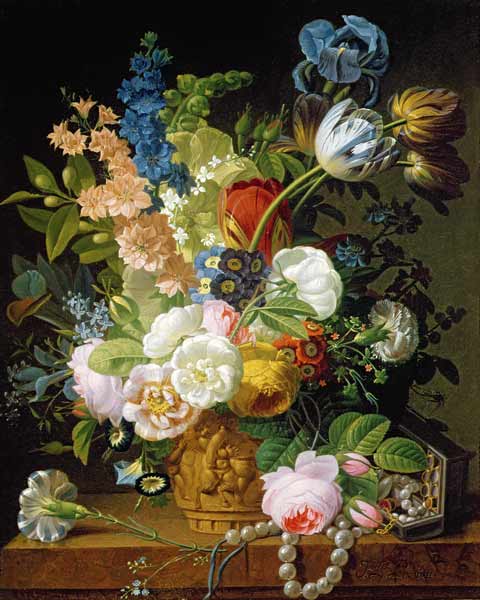 Still Life with Flowers von Jean Louis Prevost