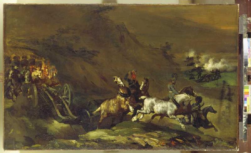 Auffahrende Artillerie von Jean Louis Théodore Géricault