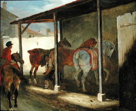 The Barn of Marachel-Ferrant von Jean Louis Théodore Géricault