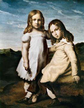 Alfred Dedreux (1810-60) as a Child with his Sister, Elise 19th