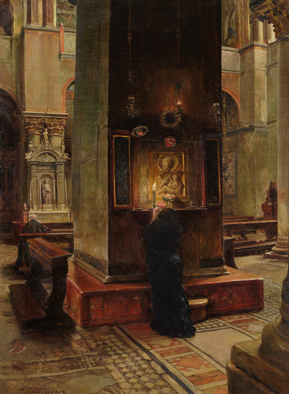 The Madonna del Bacio at San Marco, Venice von Jean-Louis Ernest Meissonier