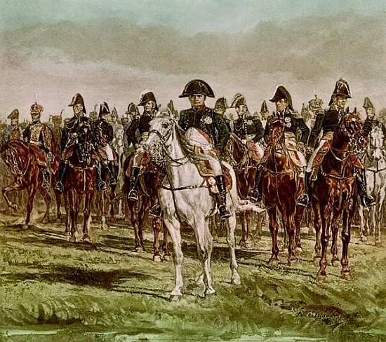 Napoleon I (1769-1821) and his Staff, c.1860 (see also 62590) von Jean-Louis Ernest Meissonier